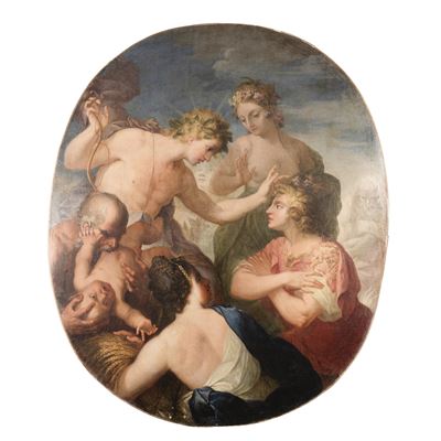 Scuola Romana, Allegoria delle stagioni, olio su tela