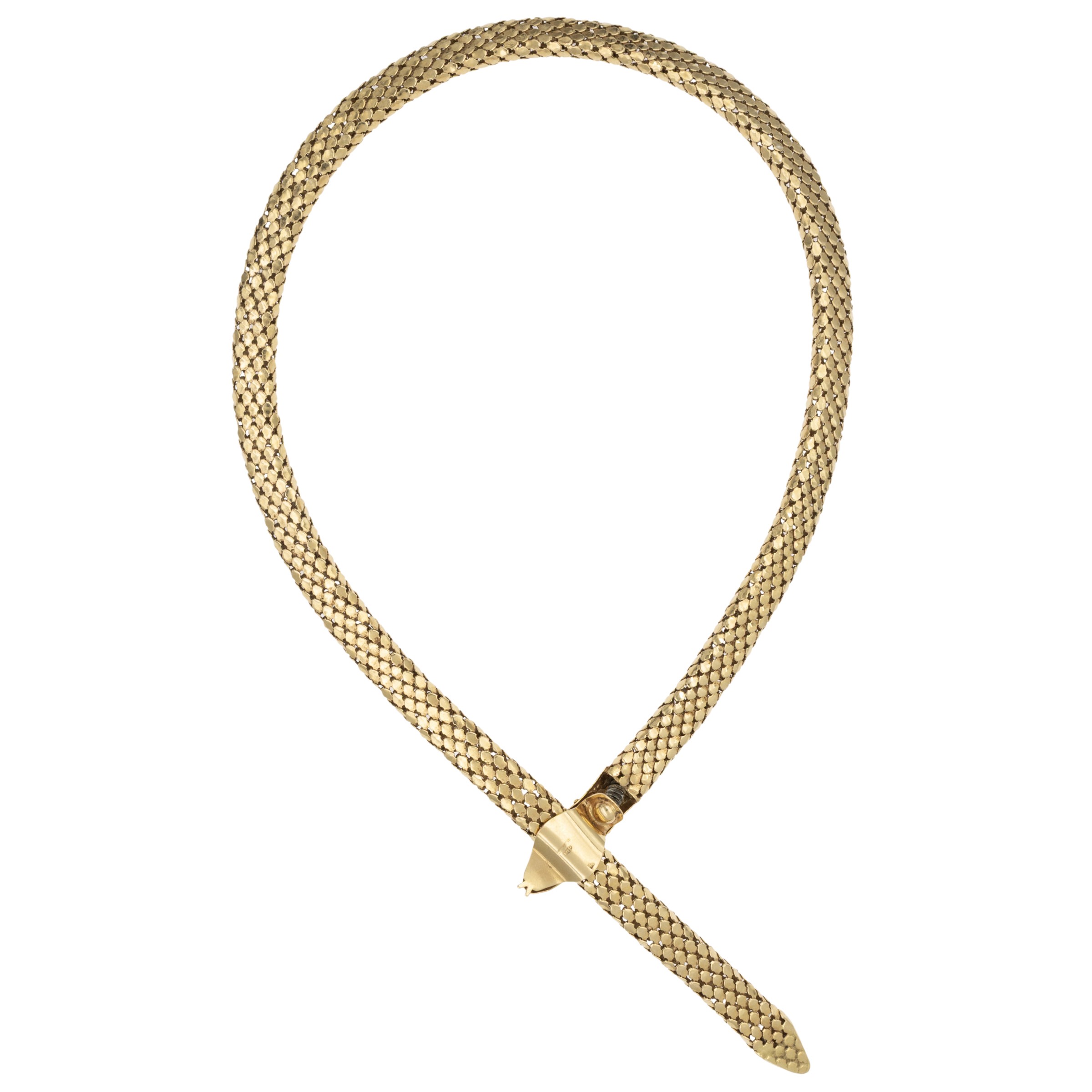 Collana a serpente in oro giallo 18kt