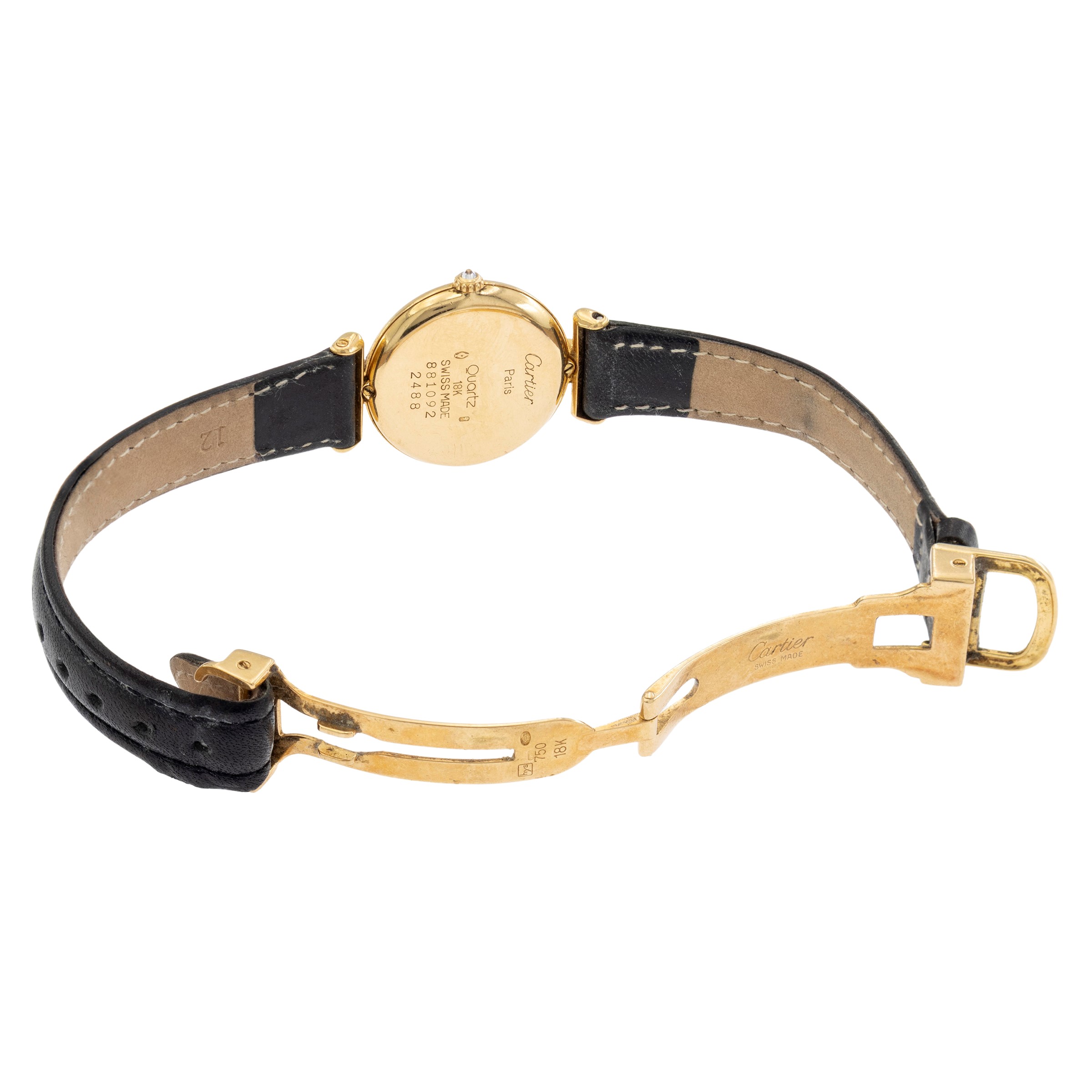Cartier - Orologio da donna in oro giallo 18kt con diamanti