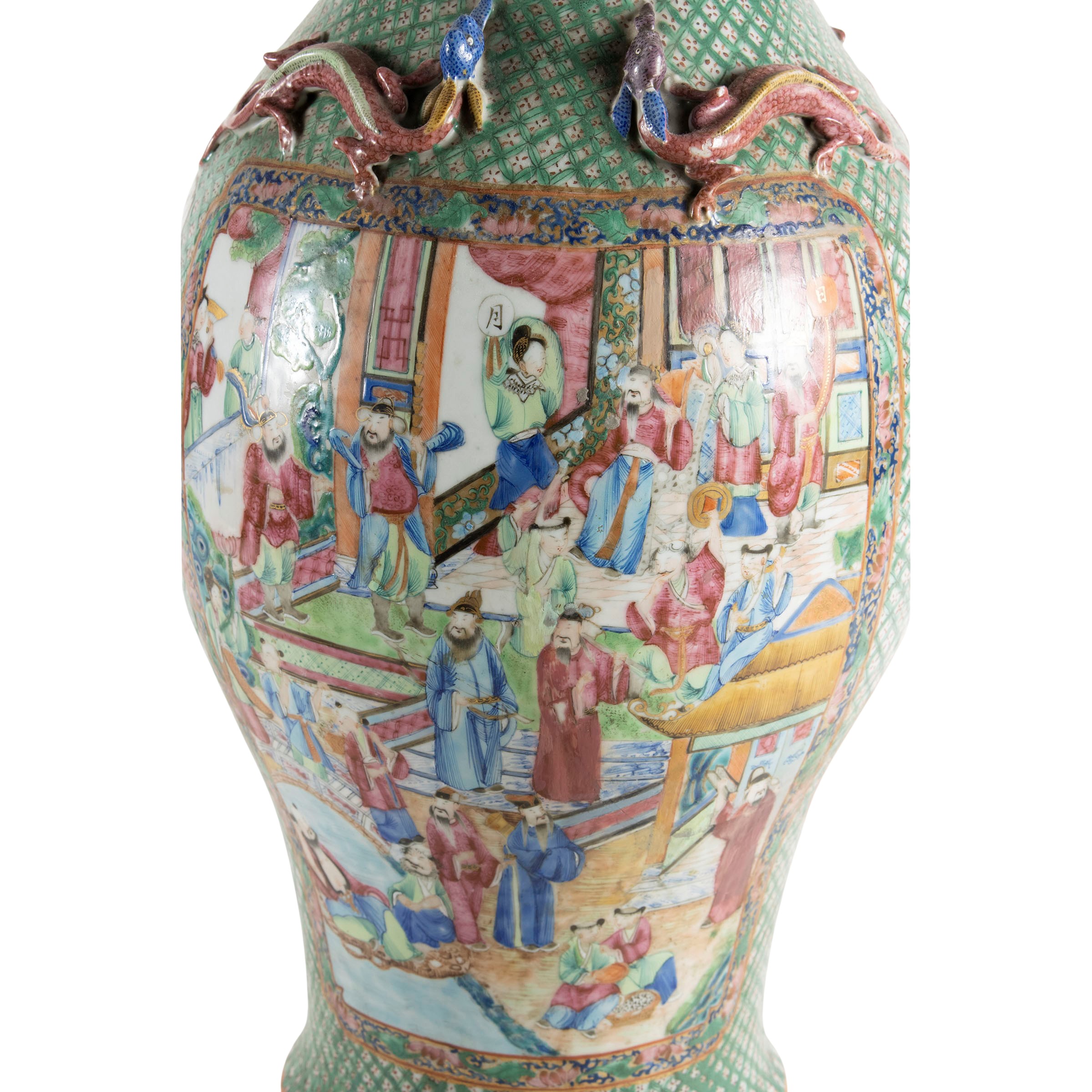 Grande vaso in porcellana Famiglia rosa