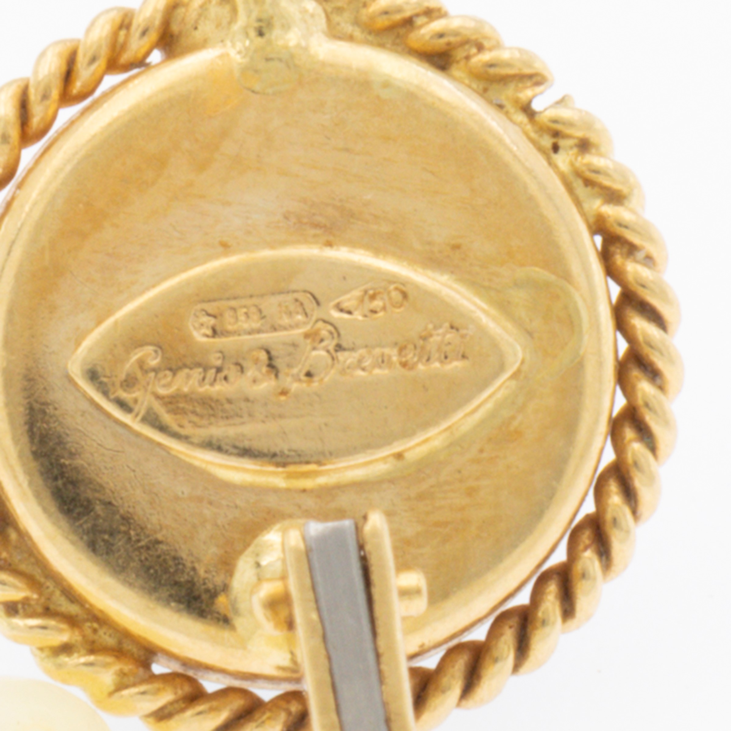 Orecchini a monachina in oro giallo 18kt e turchesi