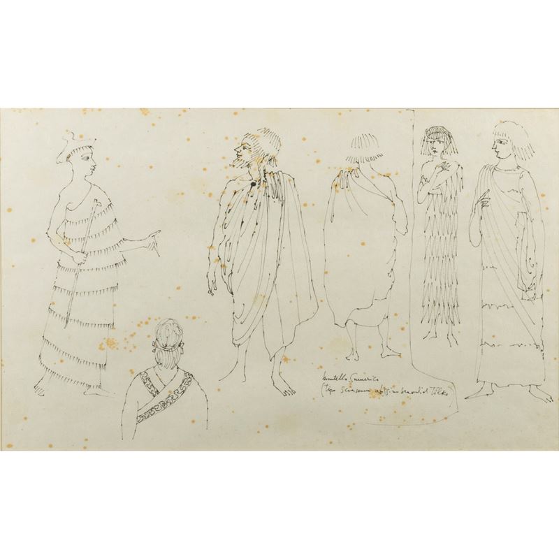 "Studi per Semiramide - Mantello sumerico"