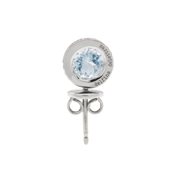 Delfina Delettrez orecchino singolo in oro bianco 18kt