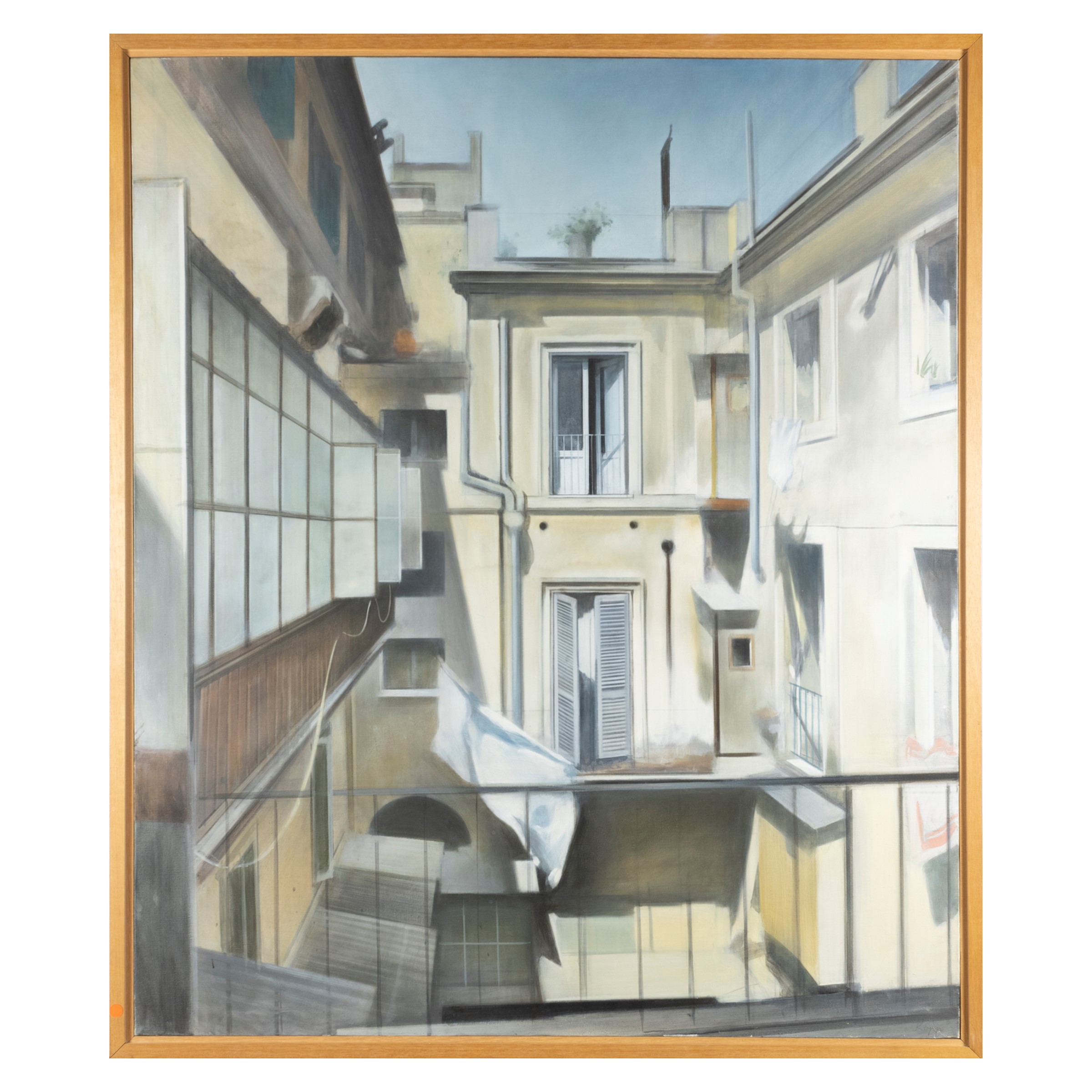 Dieter Kopp - Cortile a via del Governo Vecchio, olio su tela, 1979