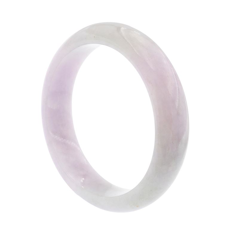 Bracciale a manetta in giada naturale lavanda