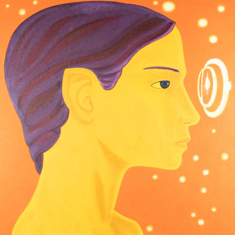 Tommaso Lisanti - Fauno - olio su tela, 100x100 cm, 2002