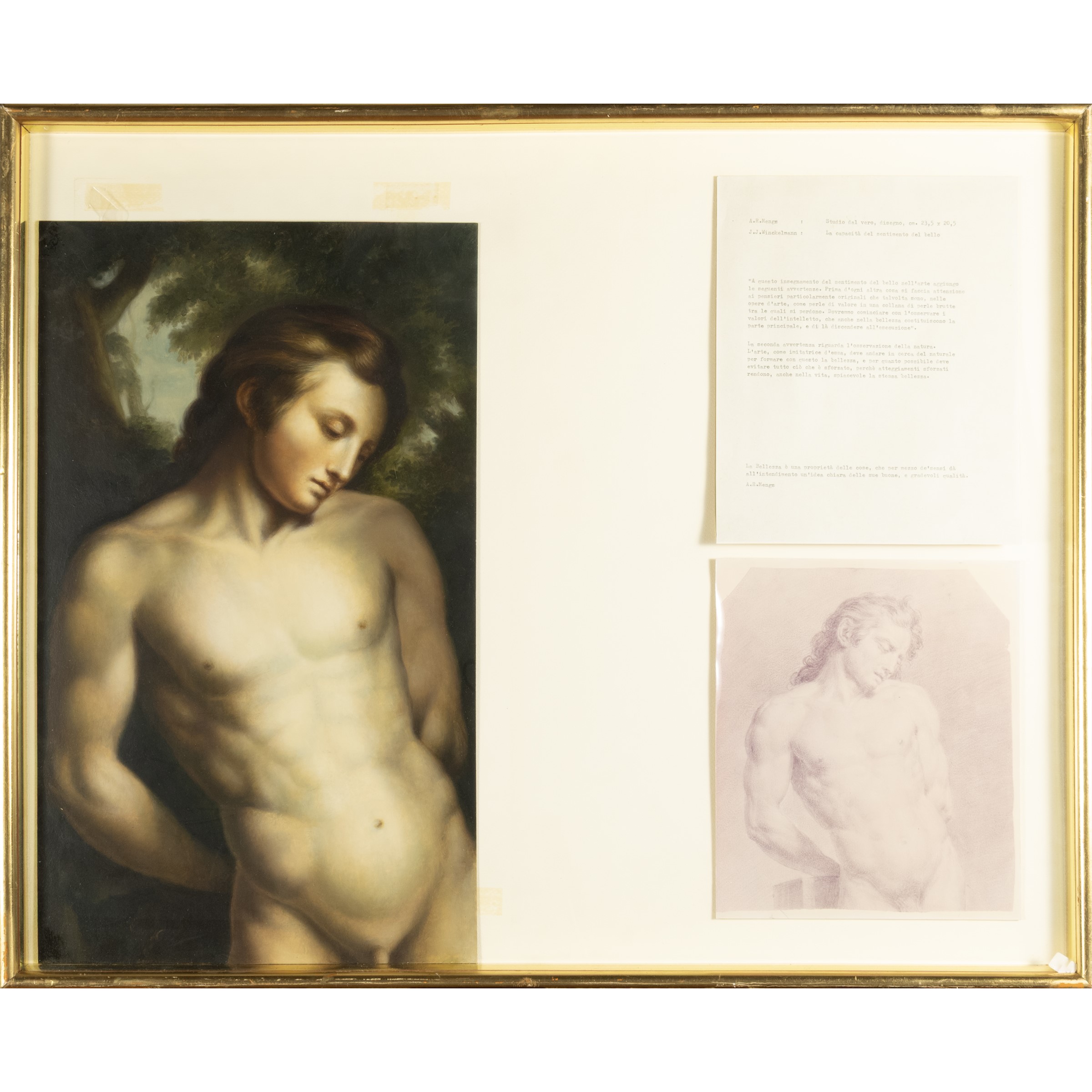 Carlo Maria Mariani - Studio per La Grazia e il Sublime. Olio su cartone 51x30 cm, 1976