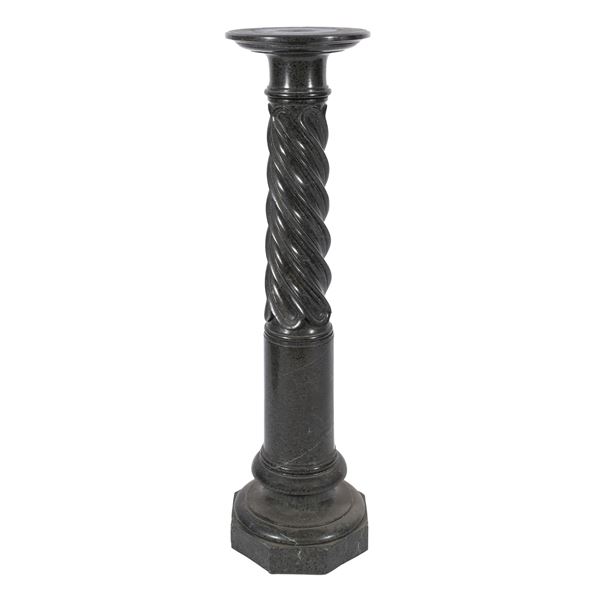 Colonna in marmo verde  (Italia, XX Sec.)  - Asta FINE ART, MARMI ROMANI, DIPINTI ANTICHI E DEL XIX SECOLO - II - Colasanti Casa d'Aste