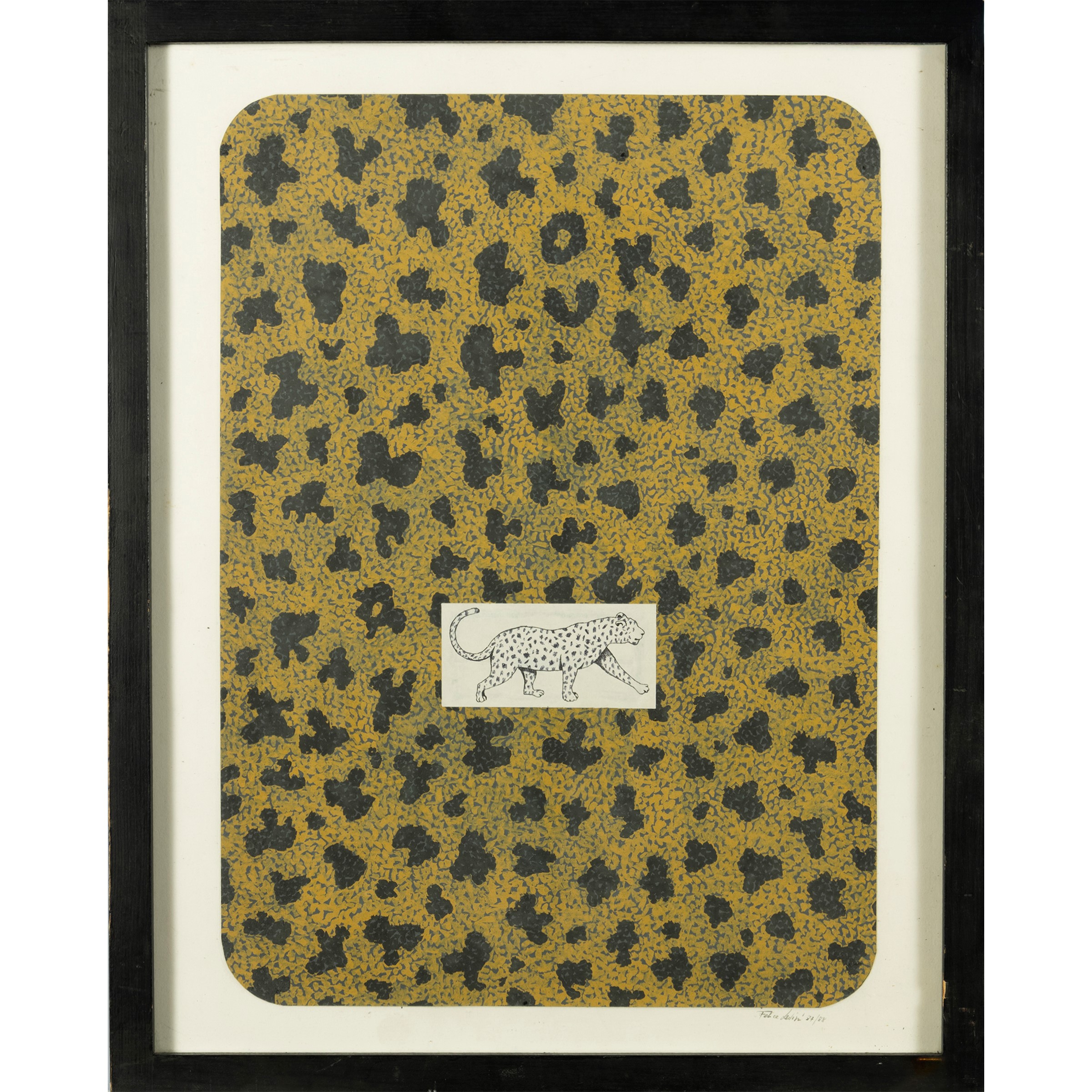 Felice Levini - Serie africana, tecnica mista e collage su carta double-face
