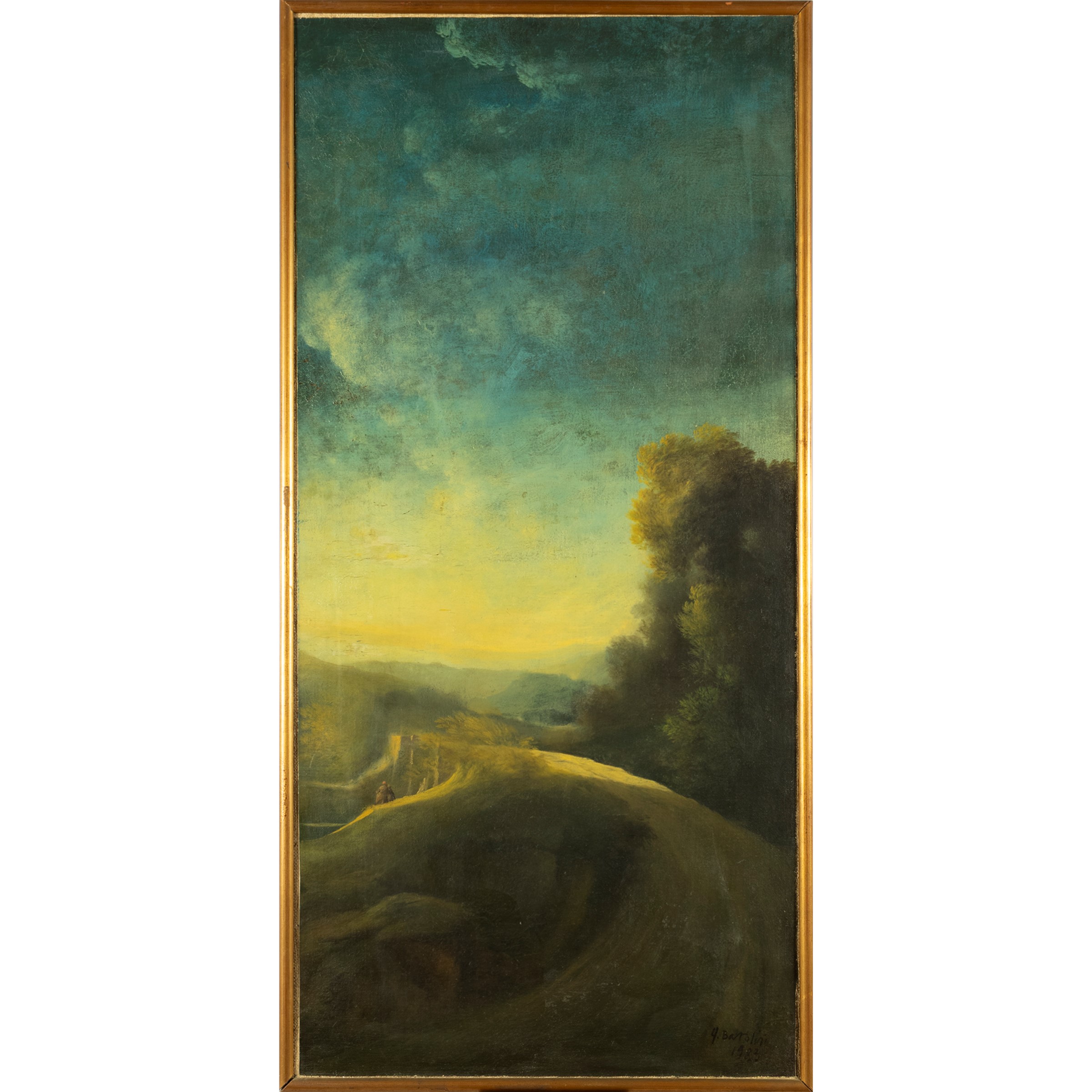 Ubaldo Bartolini - Paesaggio - olio su tela, 1983