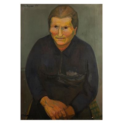 Ritratto di contadina, olio su tela