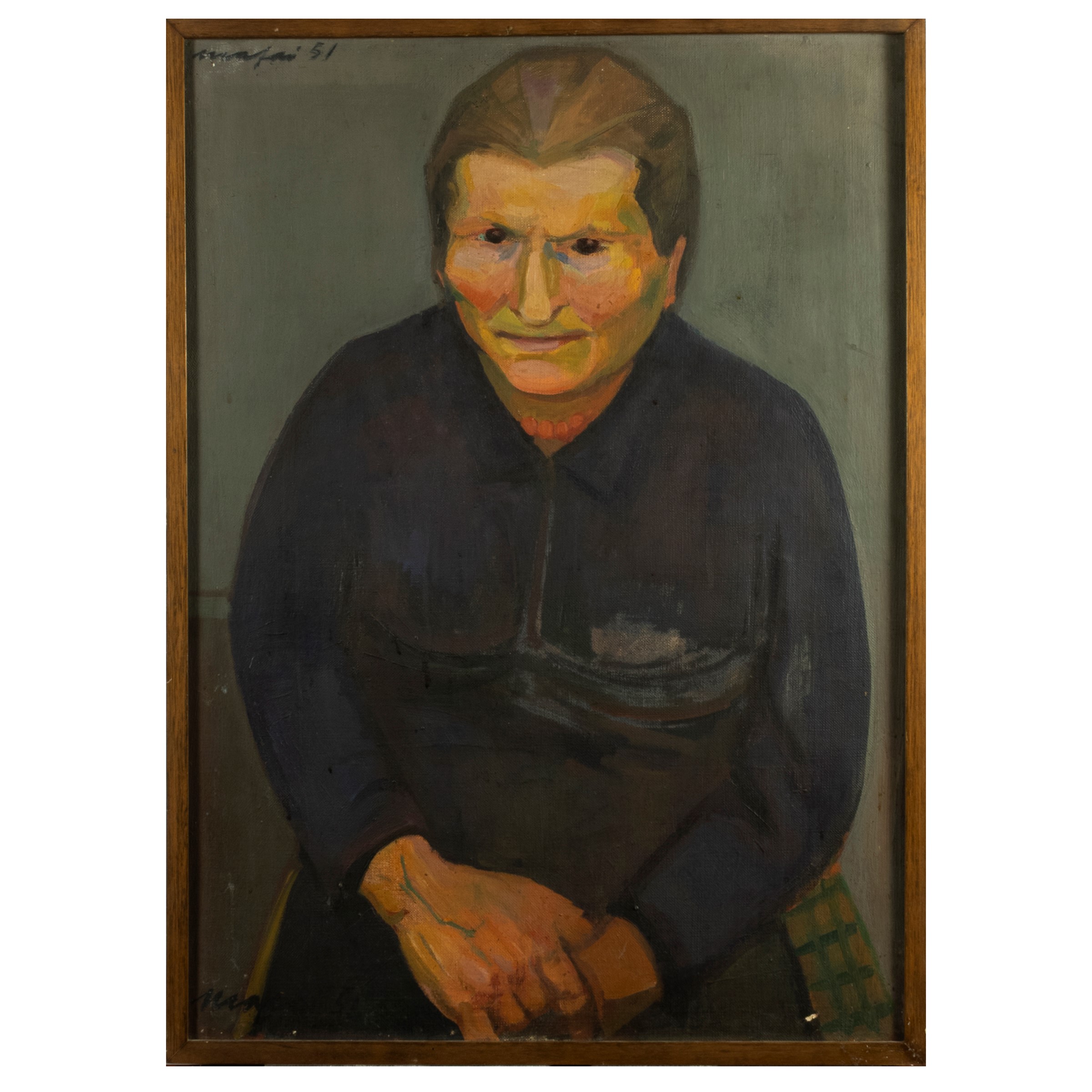 Mario Mafai - Ritratto di contadina, olio su tela