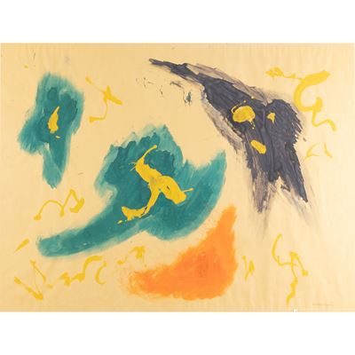 Senza titolo, gouache su carta entro cornice