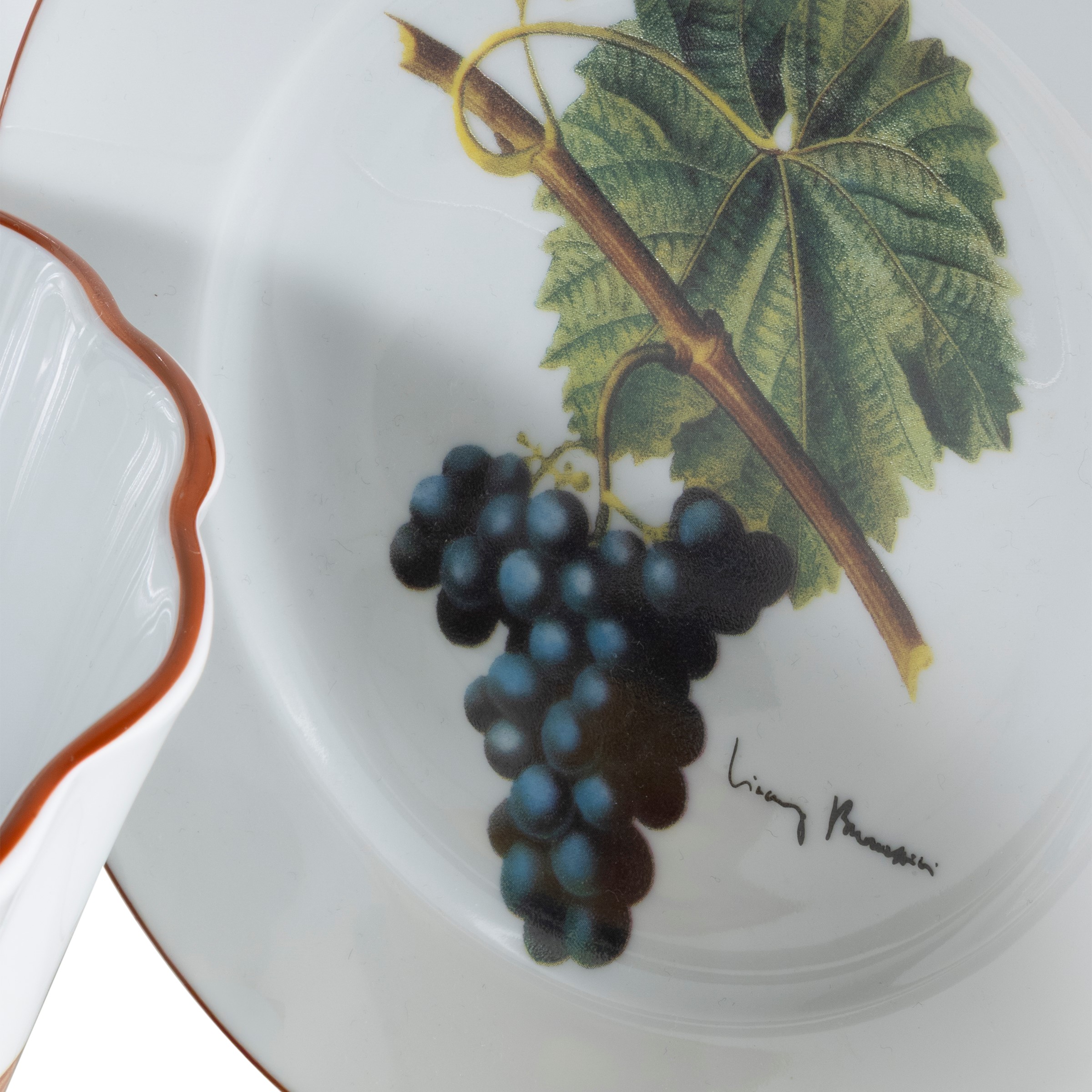 Vittorio Accornero de Testa, Servizio da tavola in porcellana Limoges, “Jardin des Fruits” (54 pe...