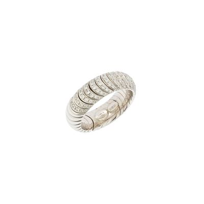 Anello Mezzelune in Oro Bianco 18kt e Diamanti