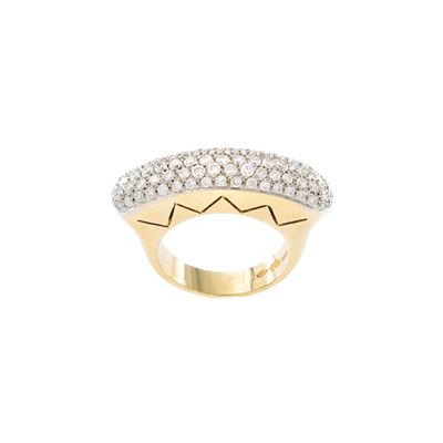 Anello in Oro a Due Colori 18kt e Diamanti