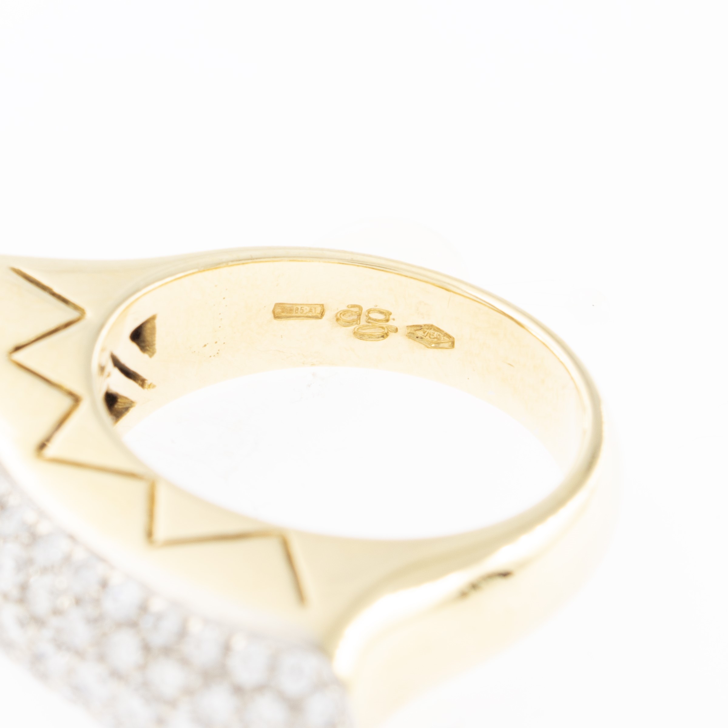 Anello in Oro a Due Colori 18kt e Diamanti