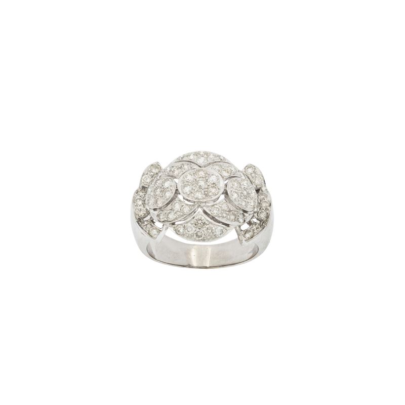 Anello in Oro Bianco 18kt e Diamanti
