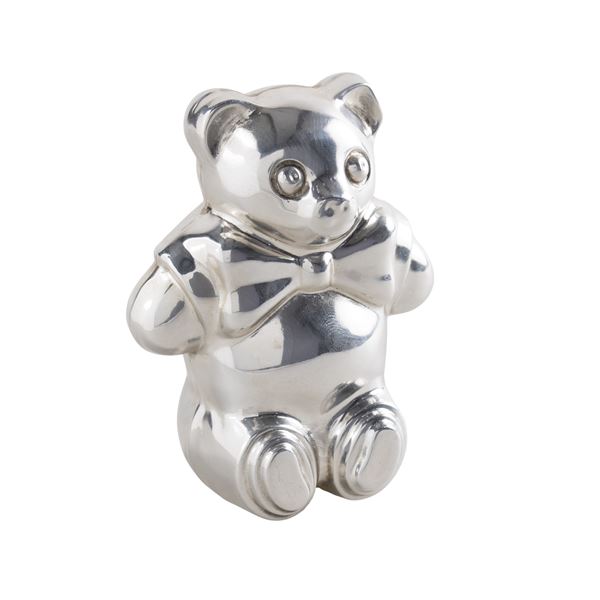 Tiffany &amp; Co. - Silver teddy bear baby rattle teether toy