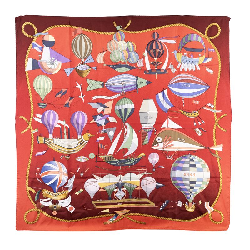 foulard vintage collezione Les Folies du Ciel
