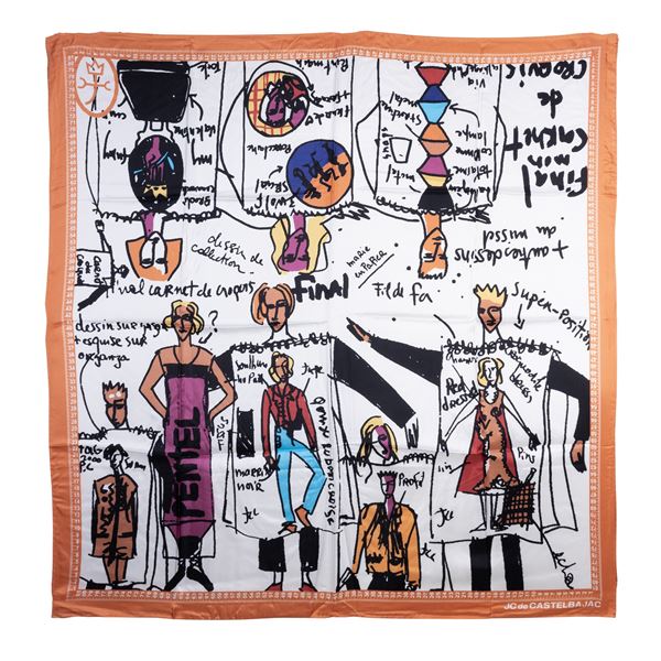 Jean-Charles de Castelbajac : foulard vintage  - Asta LUXURY FASHION WEB LIVE - Colasanti Casa d'Aste