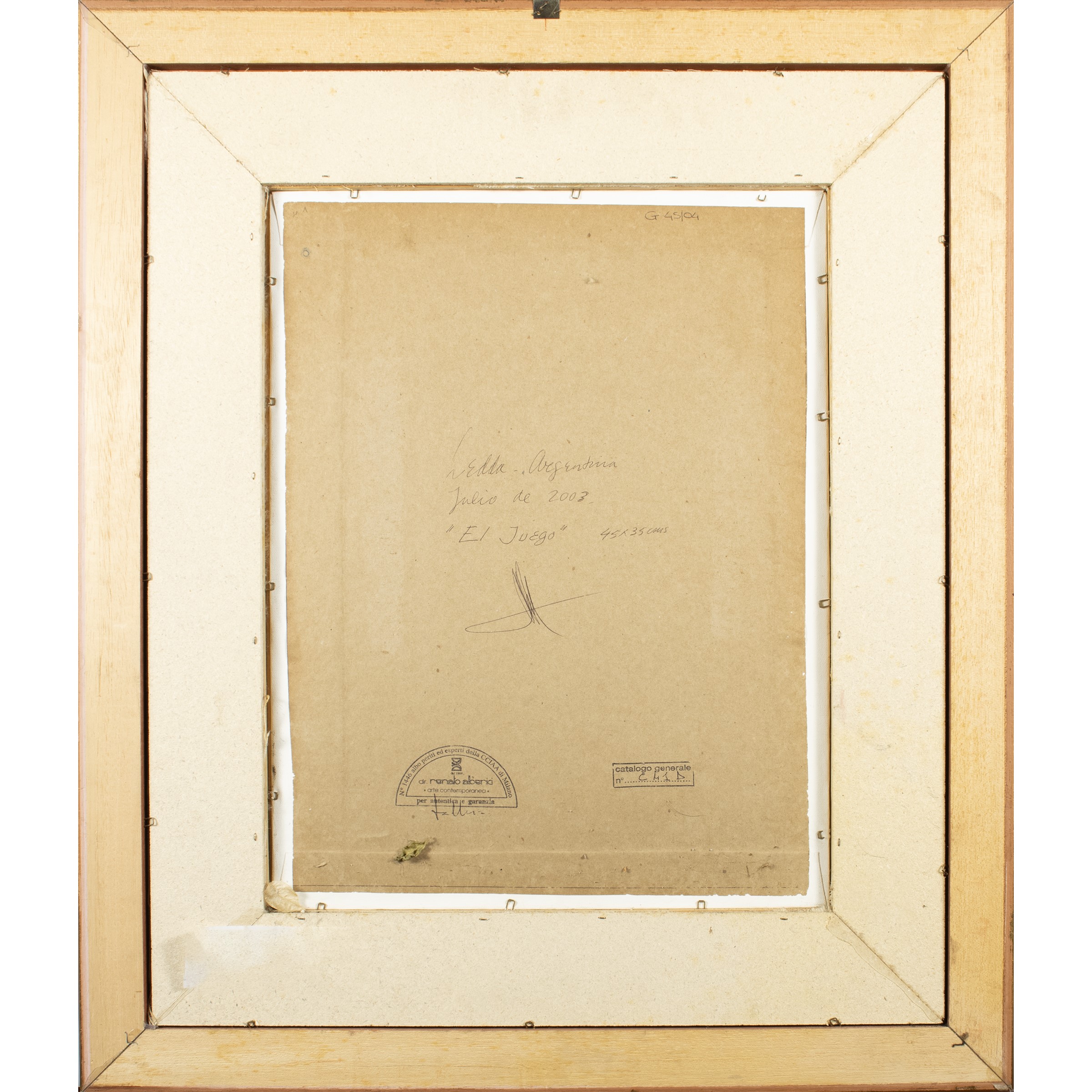 Carlos José Ledda - El Juego (2003), olio su cartoncino