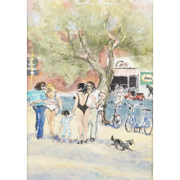 Walter Piacesi - "Viale adriatico in estate"