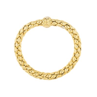 Bracciale in oro giallo 18kt con maglia tubolare