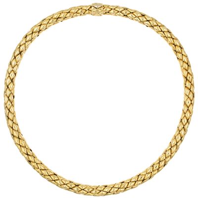 Collana in oro giallo 18kt, maglia tubolare