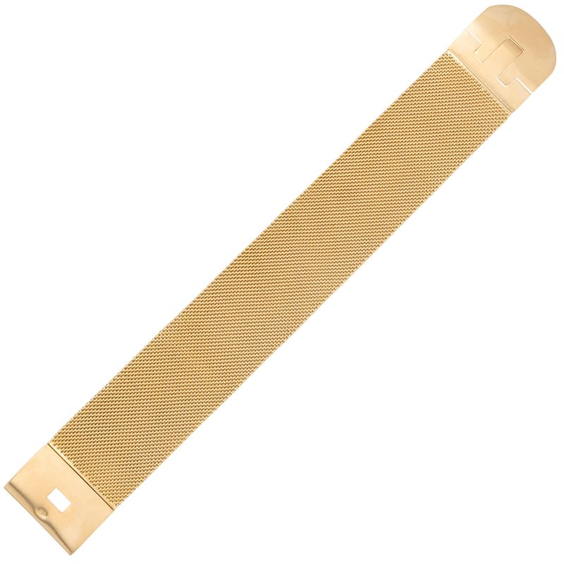 Bracciale maglia a tessuto in oro giallo 18kt