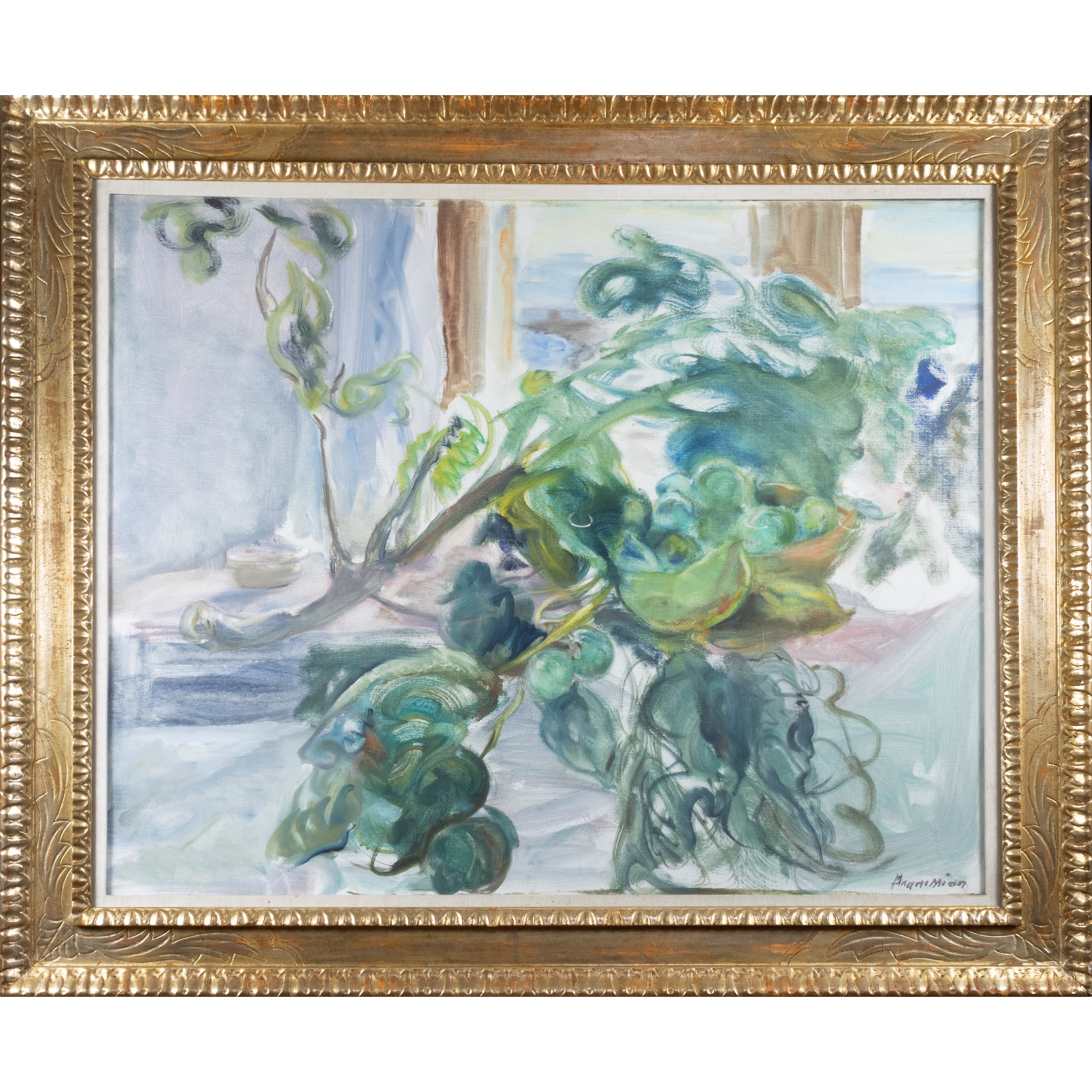 "Interno con natura morta"