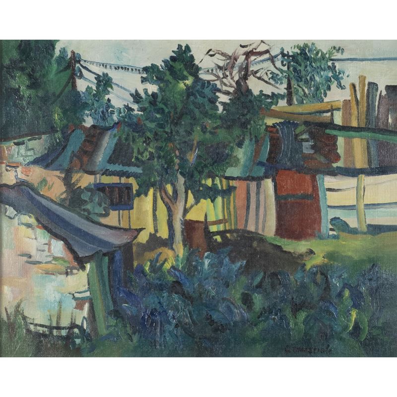 "Paesaggio con case"