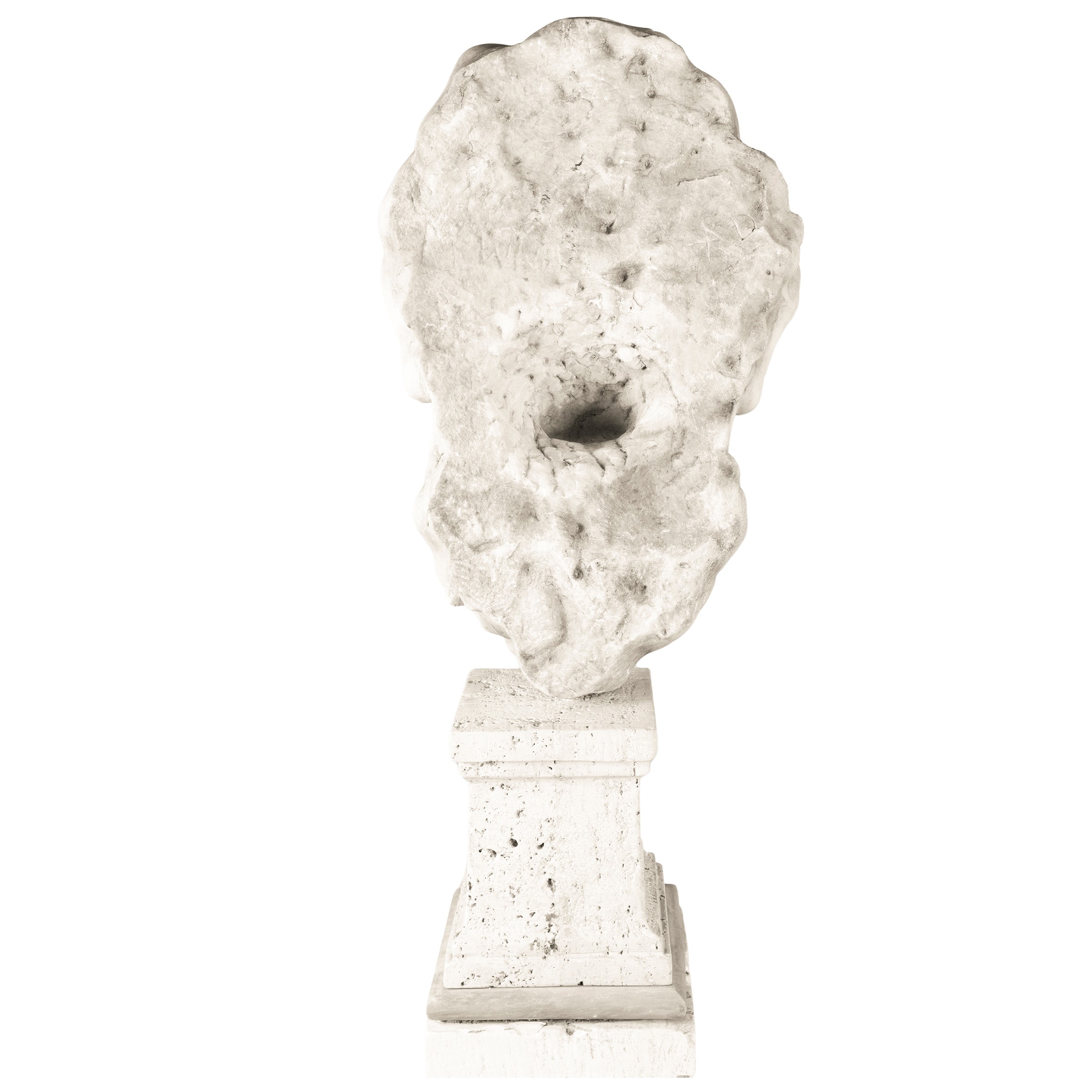 Mascherone in marmo statuario bianco di Carrara