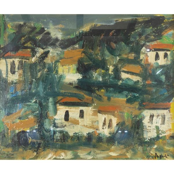 Piero Maggioni - "Landscape with houses"