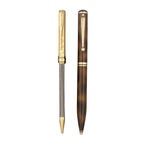 Sheaffer and Aurora two vintage ballpoint pens