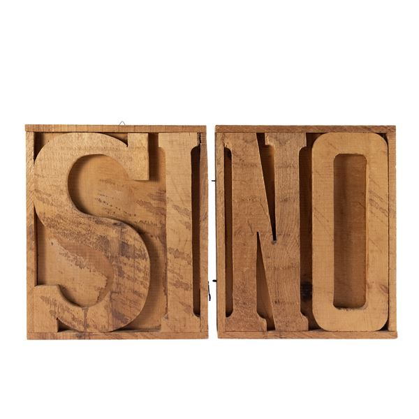 Mario Ceroli - "Si/No"