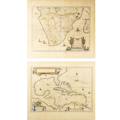 Willem Janszoon Blaeu, Aethiopia inferior vel exterior - Insulae Americanae in Oceano Septentrion...