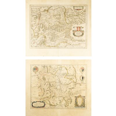Willem Janszoon Blaeu, Incisioni colorate 'Sabavdia Dvcatvs Savoye' e 'Territorium Metense', 1640...