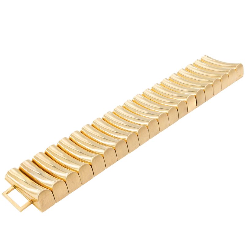 Bracciale a motivo geometrico in oro giallo 18kt