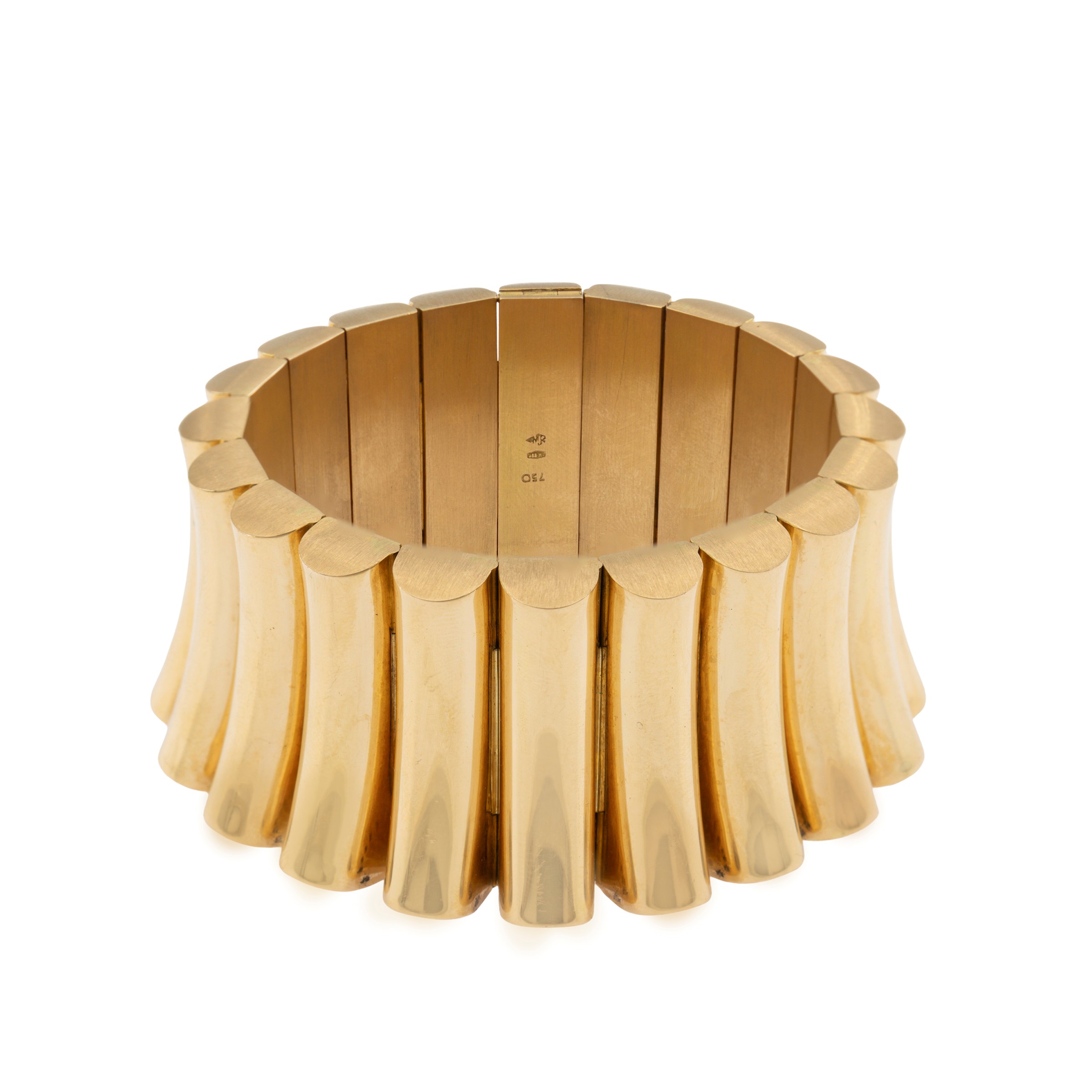 Bracciale a motivo geometrico in oro giallo 18kt