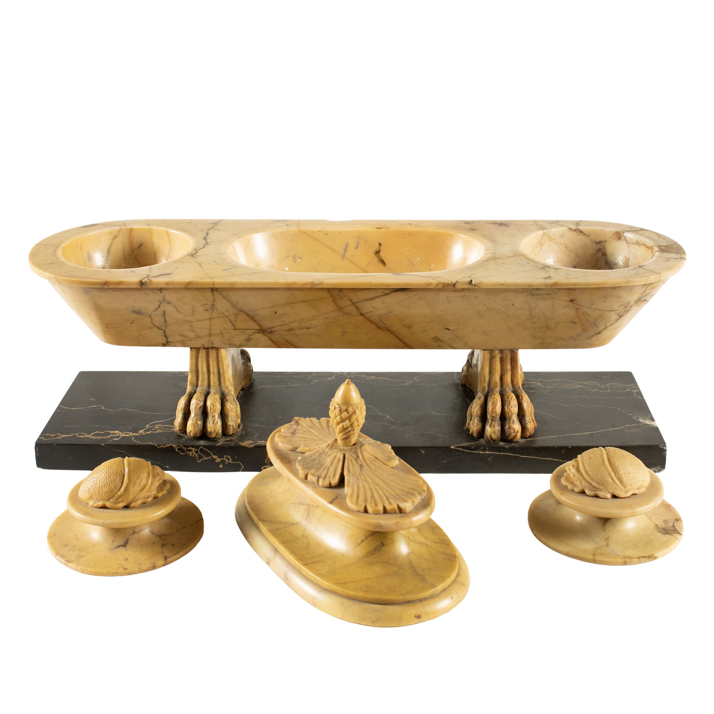 Calamaio in marmo giallo antico