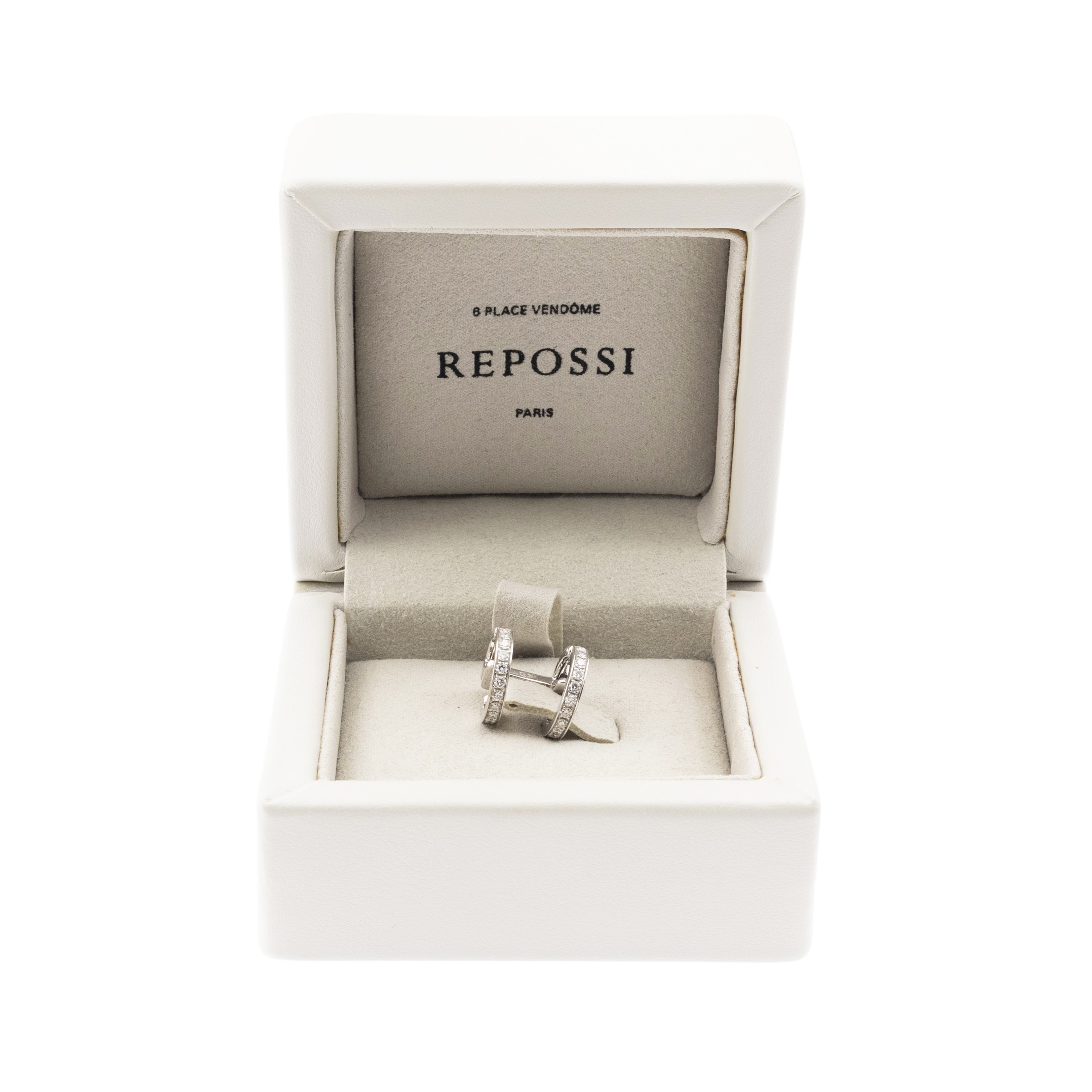 Repossi - Earcuff collezione Berbere 2-row in oro bianco 18kt e diamanti