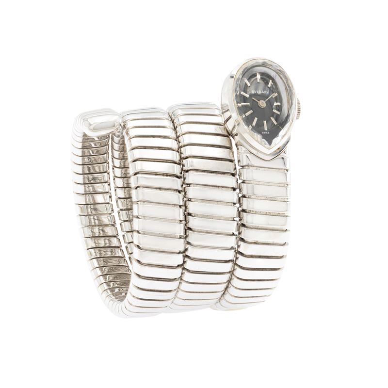 Bvlgari - Orologio da donna Tubogas Serpente in oro bianco 18kt, circa 1960