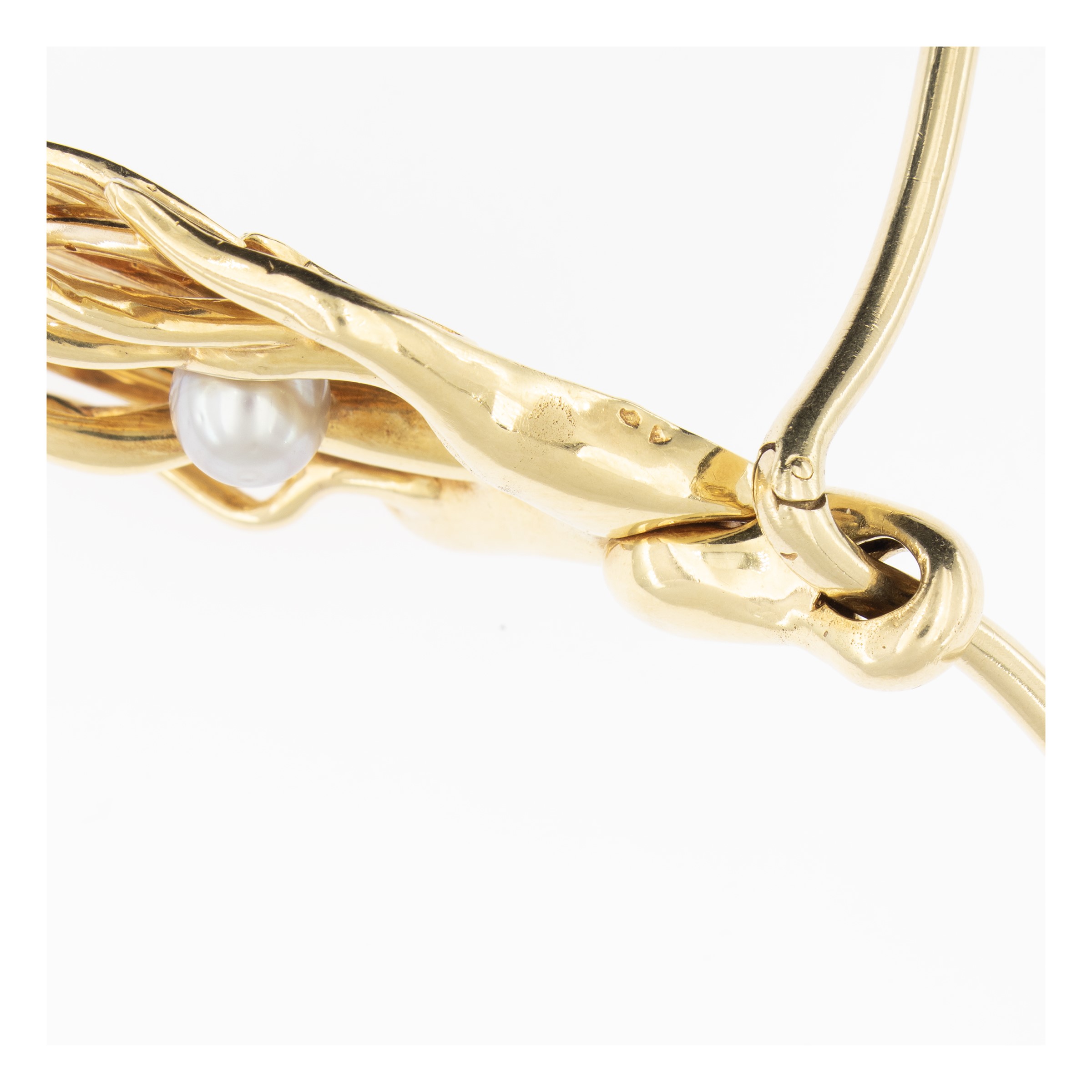 M.A. Macaigne, Choker 'Torque Racines' in oro giallo 18kt e perla grigia