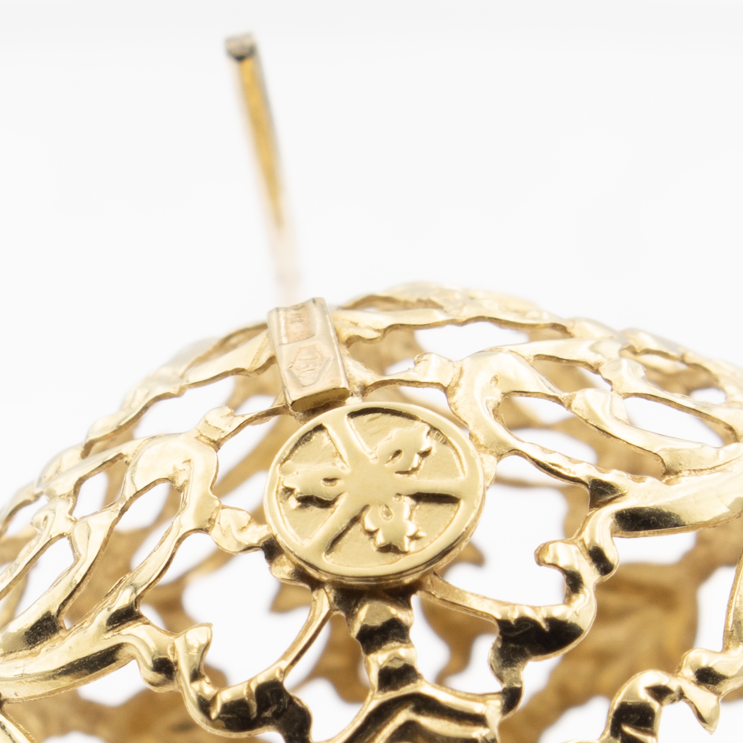 Orecchini boules pendenti in oro giallo 18 kt, lunghezza 4 cm