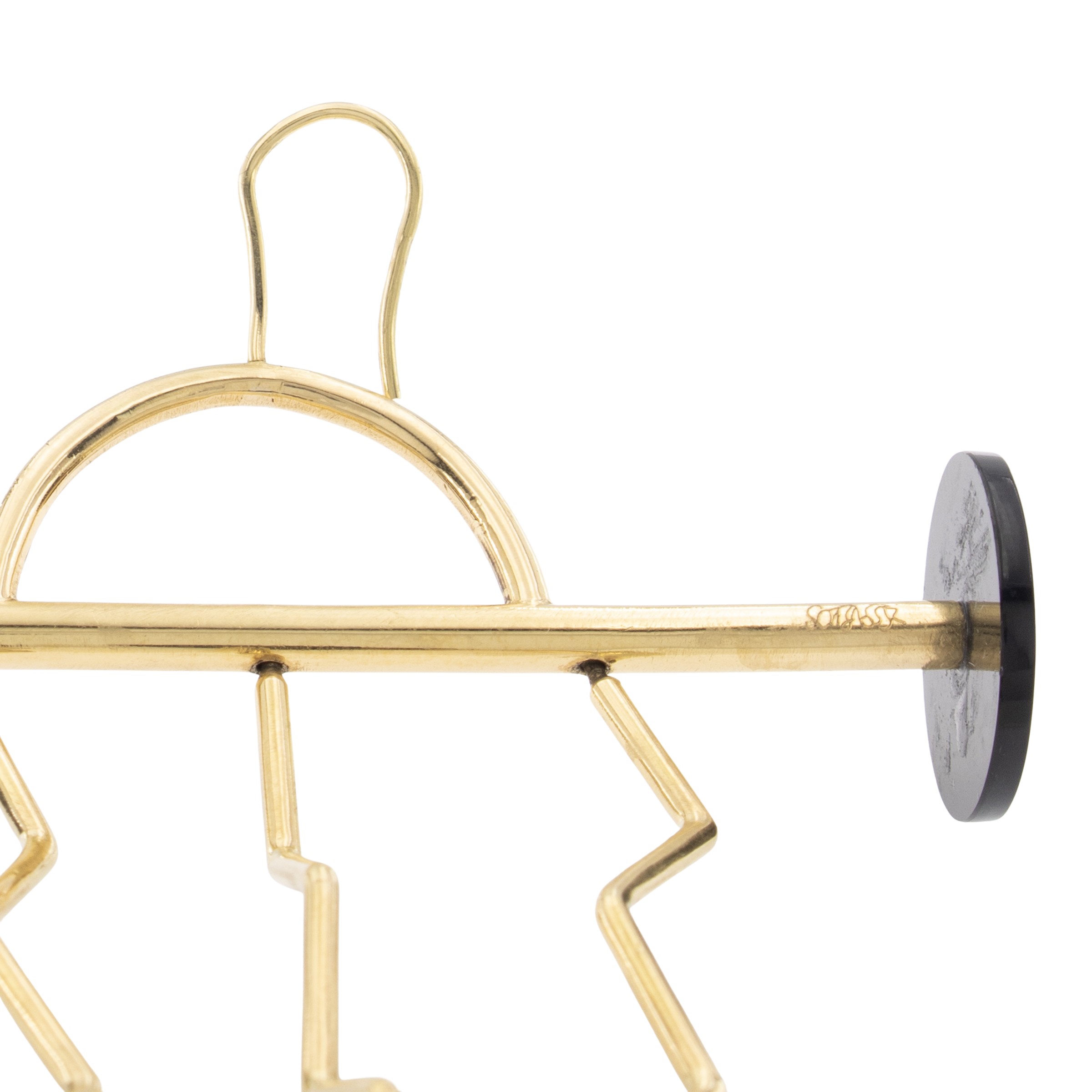 Ettore Sottsass - Orecchino singolo in oro giallo 18kt e onice nero