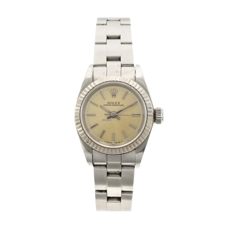 Rolex, Oyster Perpetual orologio da donna in acciaio, ref. 67194 - T410709