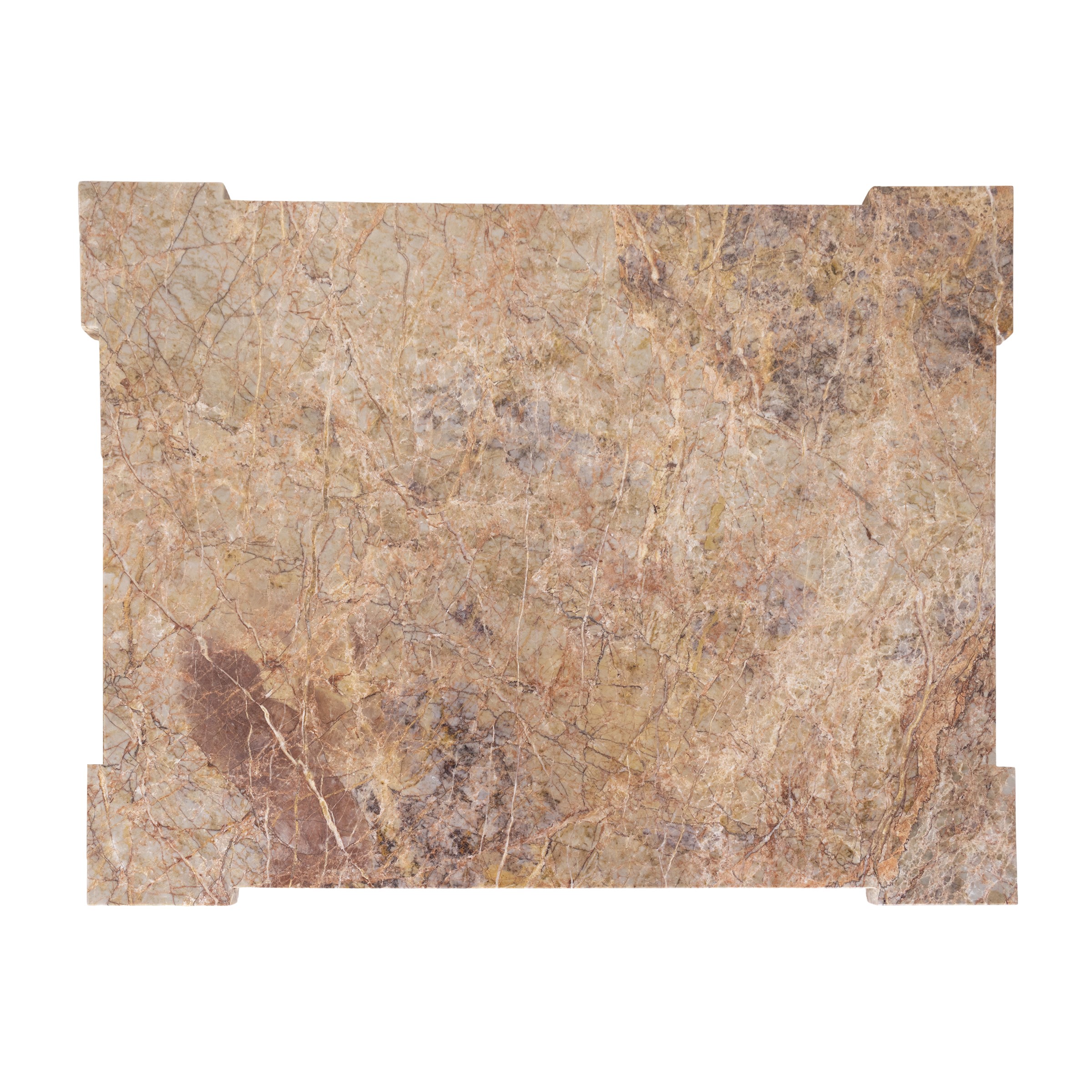 Coppia di tavolini in marmo ed ottone