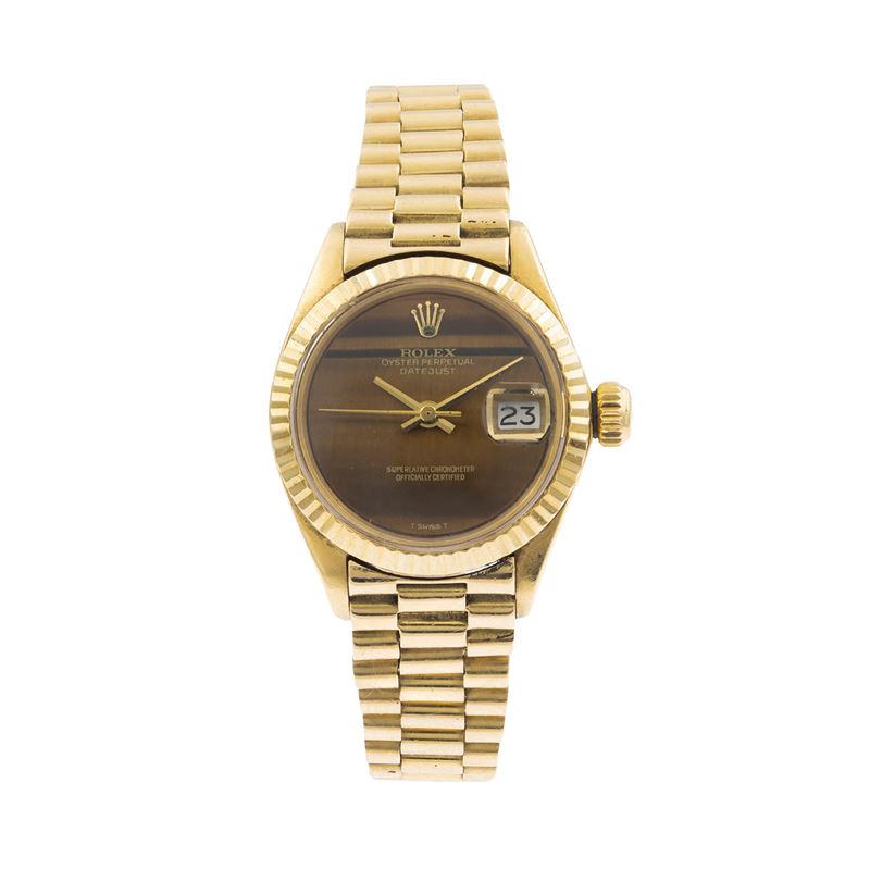 Rolex - Oyster Perpetual Datejust, orologio da donna in oro giallo 18kt, ref. 6917