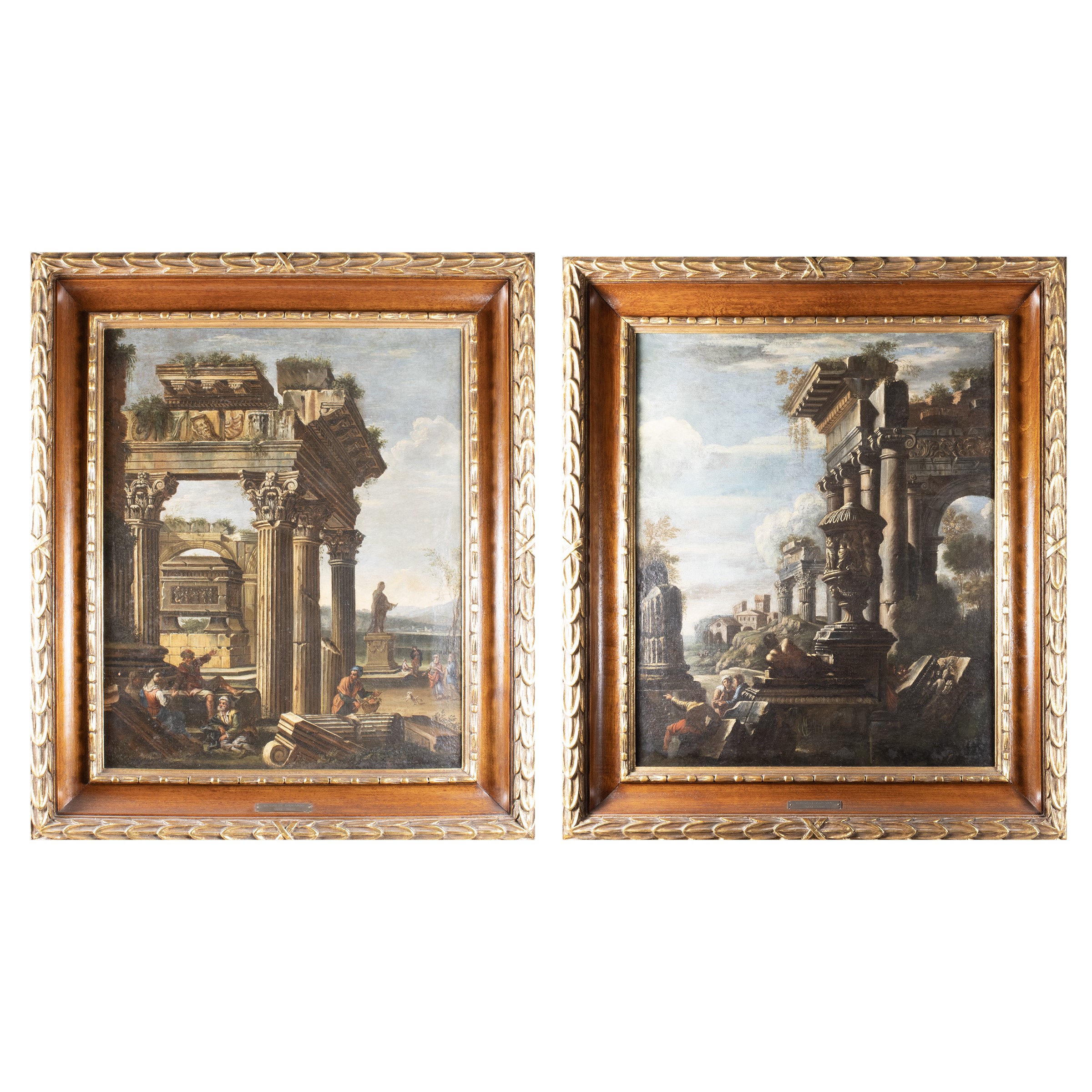 Giovanni Ghisolfi, Capricci architettonici con figure, olio su tela